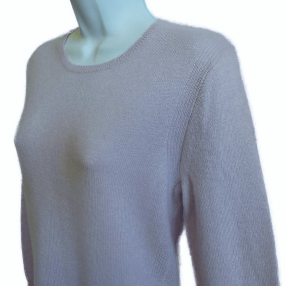 Cashmere Saks Fifth Avenue Lilac Purple Sweater Ribbed...